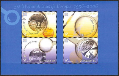 B0214 - Slovenia 2005 - Europa-cept 50 ani,bloc neuzat,perfecta stare foto