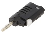 Mufă Banană 4mm 36A Neagră 57,2mm