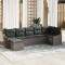 Gossi set 7 piese canapea gradina cu perne ratan poli gri