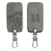 Husa Cheie Auto pentru Renault / Dacia - 4 Butoane - Keyless Go, Piele nabuc, Gri, 48565.05, Kwmobile