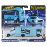 HOT WHEELS TRANSPORTATOR FLEET FLYER CU MASINUTA NISSAN SKYLINE 2000 GT-R LBWK SCARA 1:64