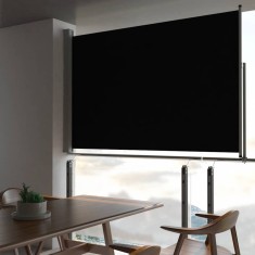 Copertină laterală retractabilă, negru, 160 x 300 cm foto
