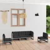 vidaXL Set mobilier de grădină cu perne, 5 piese, lemn masiv de pin 3076441