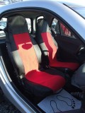 2 x Smart ForTwo Huse Scaune Masini Auto Negru Rosu Textile