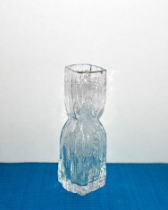 Vaza cristal clar suflata manual - Trunchi 3- design Chr. Sjogren, Lindshammar