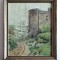 Intrarea in cetate - acuarela originala semnata 1913, tablou inramat 26x32cm