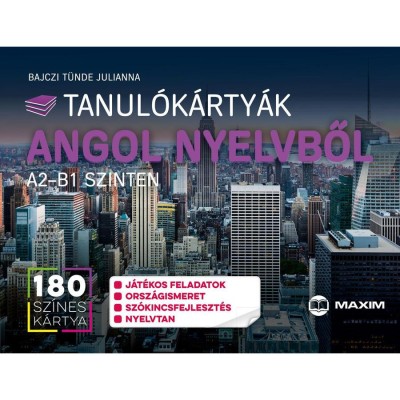 Tanul&amp;oacute;k&amp;aacute;rty&amp;aacute;k angol nyelvből A2-B1 szinten halad&amp;oacute;knak - 180 db sz&amp;iacute;nes k&amp;aacute;rtya + megold&amp;oacute;f&amp;uuml;zet &amp;eacute;s j&amp;aacute;t&amp;eacute;kt&amp;aacute;bla - Bajczi T&amp;uuml;nde foto