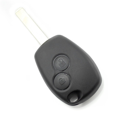 Dacia / Renault - Carcasa cheie cu 2 butoane si suport baterie din inox foto