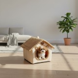 Cumpara ieftin Culcus pentru animale, pat pliabil cu perna, multicolor 33x32x30 cm, Casuta