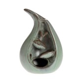 Suport ceramic verde pentru conuri parfumate 13 cm