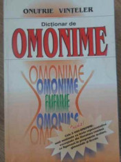 DICTIONAR DE OMONIME-ONUFRIE VINTELER foto
