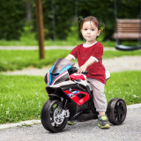 HOMCOM Motocicleta electrica pentru copii BMW HP4 cu licenta cu 3 roti 6V Motocicleta alimentata cu baterii cu muzica pentru fete baieti 18 - 60 luni,, Rosu