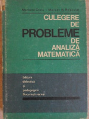 CULEGERE DE PROBLEME DE ANALIZA MATEMATICA-MARCEL N. ROSCULET, MARIANA CRAIU foto