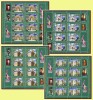 2008 Romania, Iasi 600 de ani 4 coli de 8 timbre + 4 vignete LP 1813 f, MNH, Istorie, Nestampilat