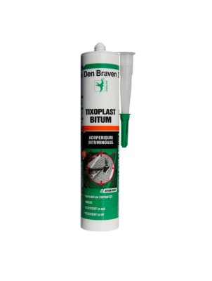 Izolant acoperisuri bituminoase Den Braven Tixoplast Bitum negru 280 ml foto