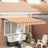 VidaXL Cortina Retractabilă Manual Galben și portocalie 300x250 cm
