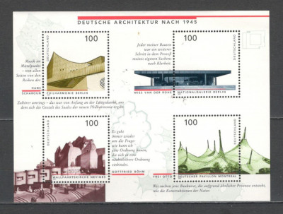 Germania.1997 Arhitectura germana după 1945-Bl. MG.895 foto