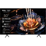 Televizor Smart Mini LED TCL 50C61KS, 126 cm, Ultra HD 4K, CI+, smart Google TV, Negru, Smart TV