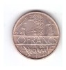 Moneda Franta 10 francs/franci 1974, tipul A, stare buna, curata, Europa, Bronz-Aluminiu
