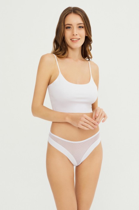 GS1169-2 Chilot clasic din material elastic fara cusaturi si plasa fina