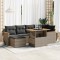 vidaXL Set canapele grădină cu perne 7 piese gri poliratan/lemn acacia 3327511