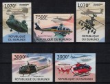 BURUNDI 2012 - Elicoptere / serie completa MNH, nedant