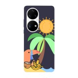 Husa compatibila cu Huawei Nova Y70 model Tropical Life, Silicon, TPU, Viceversa, Transparent, Carcasa