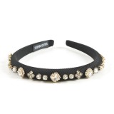 Bentita neagra cu pietre acrilice