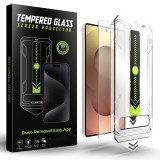Folie Samsung Galaxy S25 Ultra, deblocare prin amprenta, Asteroid GSM TitanGlass CrystalHD, transparenta