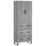 Cumpara ieftin Dulap inalt, gri sonoma, 69,5x34x180 cm, lemn compozit