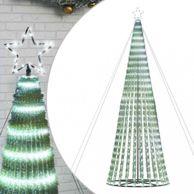 Pom de Craciun LED 1028 LED-uri Alb Rece 403 cm foto