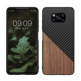 Husa pentru Xiaomi Poco X3 NFC / Poco X3 Pro, Lemn, Maro, 56620.01, kwmobile, Negru, Carcasa