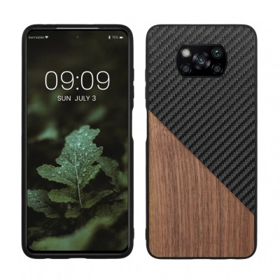 Husa pentru Xiaomi Poco X3 NFC / Poco X3 Pro, Lemn, Maro, 56620.01, kwmobile foto