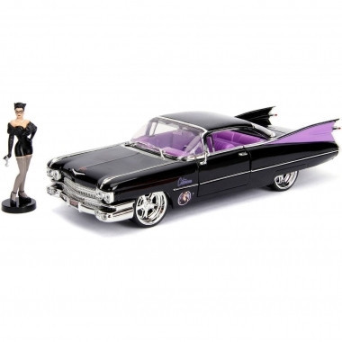 DC Bombshells 1959 Cadillac cu figurina, macheta auto 1:24 foto