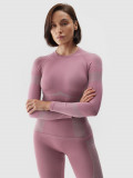 Lenjerie termoactivă fără cusături (bluză) pentru femei - roz, 4F Sportswear