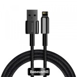 Cablu Date si Incarcare USB-A - Lightning Baseus Tungsten Gold, 20W, 1m, Negru CALWJ-01, Apple