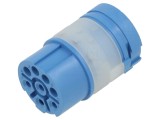 Conector M23 HARTING cu inserturi de contact, 8 pini (4+4), mamă, crimpat