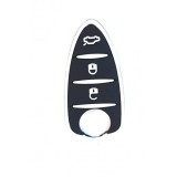 Buton cauciuc compatibil cu cheie Alfa Romeo negru+alb