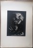 Gravura Tibor Erdos Dansatori Calatel, 52x34cm, 1956, Album 32 Litografii, Combinatul Fondului Plastic