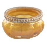 Cumpara ieftin Suport lumanare sticla galbena 6x4 cm