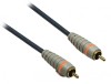 Cablu Coaxial Digital RCA-RCA Bandridge, 0.5m, Conectori Auriti, Cupru OFC, Albastru