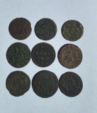 Lot 9 monede autentice vechi/ extrem de vechi &ndash; bronz,colecție
