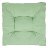 Perna verde, pentru scaun, cu doua fete, bumbac, 40x40x5 cm, patrata