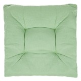 Perna verde, pentru scaun, cu doua fete, bumbac, 40x40x5 cm, patrata