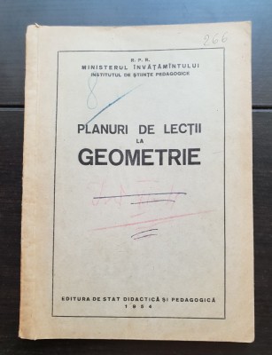 Planuri de lecții la geometrie - INSTITUTUL DE ȘTIINȚE PEDAGOGICE (foarte rară!) foto