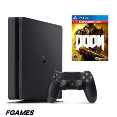 Consola Sony Playstation 4 Slim Ps4 500gb + Controller + Doom (2016) PlayStation 4, Second-Hand