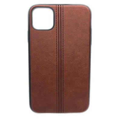 Husa telefon Silicon Apple iPhone 12 Pro Max 6.7 brown leather foto