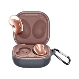 Cumpara ieftin Husa pentru protectia castilor Samsung Galaxy Buds Live, generatie 2020, culoarea gri cu carlig de prindere