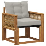 vidaXL Canapea de exterior Lemn Solid de Acacia natural 3438875