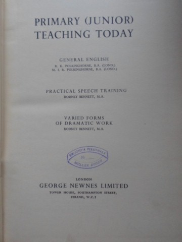 PRIMARY (JUNIOR) TEACHING TODAY-R.K. POLKINGHORNE, M.I.R. POLKINGHORNE-229988